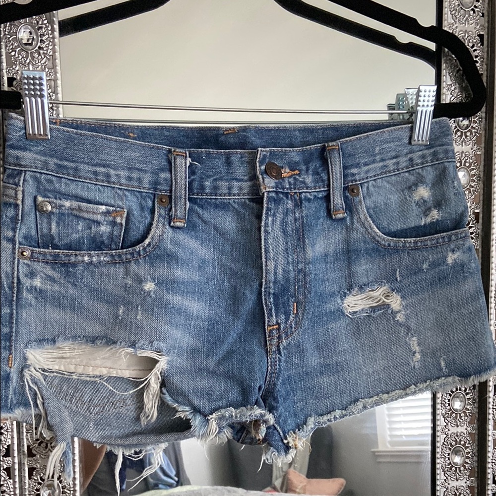 Denim & Supply Ralph Lauren Blue Distressed Jean Shorts